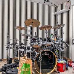 Riflaj Acustic Panou 3D (Alb cenușă)