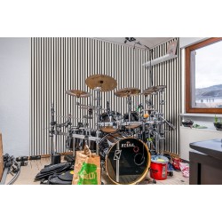 Riflaj Acustic Panou 3D (Alb cenușă)